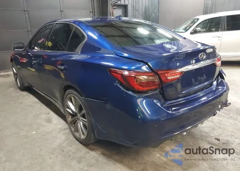 2019 Infiniti Q50 3.0T Red Sport 400 z USA, uszkodzony, nr VIN JN1FV7AR0KM830378